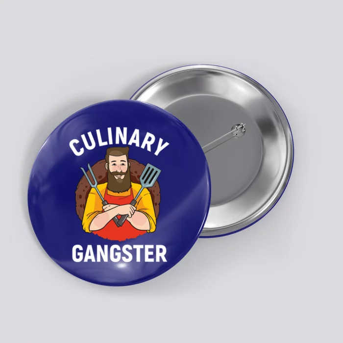 Culinary Gangster Chef Cook Gourmet Cool Gift Button