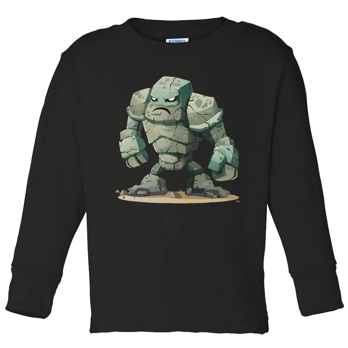 Cool Golem Costume Toddler Long Sleeve Shirt