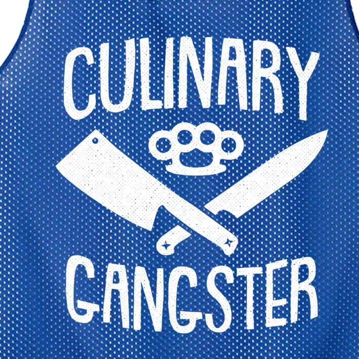 Culinary Gangster Chef Funny Kitchen Staff Cooking Gift Cool Gift Mesh Reversible Basketball Jersey Tank