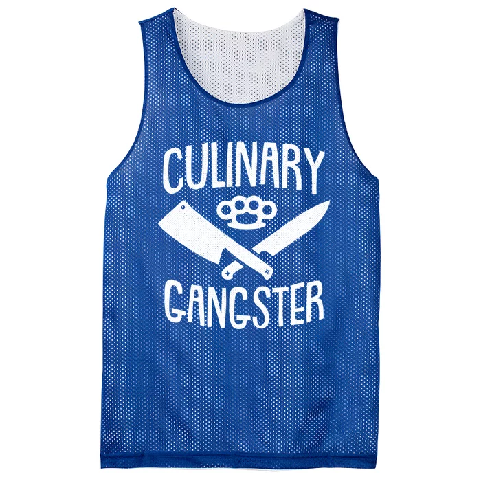 Culinary Gangster Chef Funny Kitchen Staff Cooking Gift Cool Gift Mesh Reversible Basketball Jersey Tank