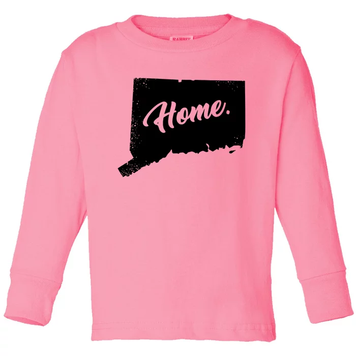 Connecticut Gifts Connecticut Home State Of Conn Pride Toddler Long Sleeve Shirt