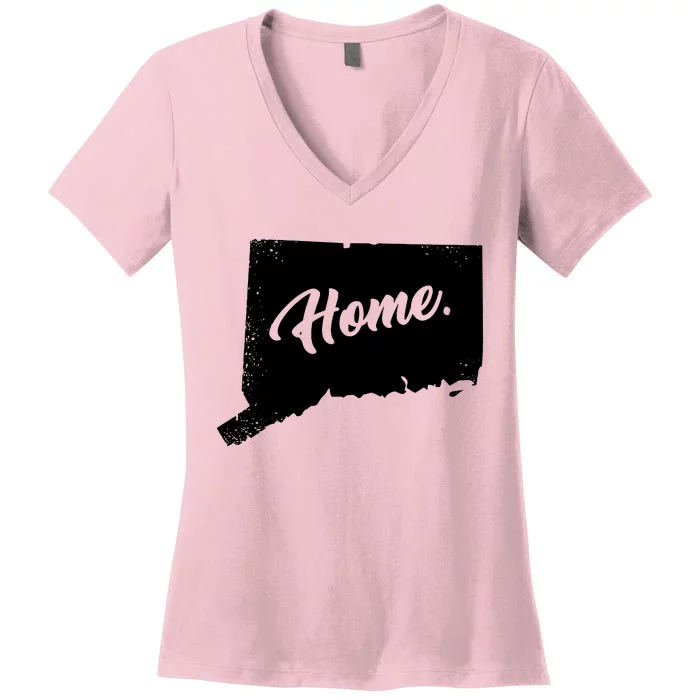 Connecticut Gifts Connecticut Home State Of Conn Pride Women's V-Neck T-Shirt