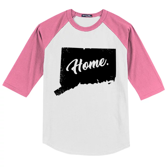 Connecticut Gifts Connecticut Home State Of Conn Pride Kids Colorblock Raglan Jersey