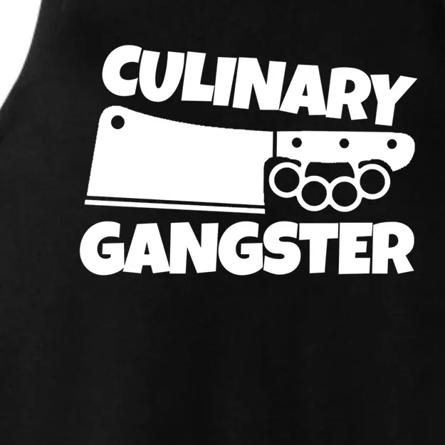 Culinary Gangster Chef Gift Ladies Tri-Blend Wicking Tank