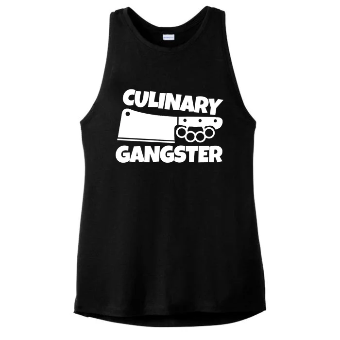 Culinary Gangster Chef Gift Ladies Tri-Blend Wicking Tank