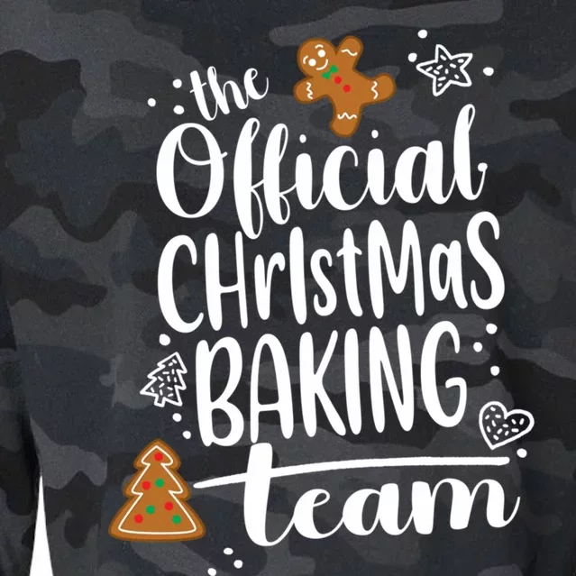 Christmas Gingerbread Cookie Baking Team Crew Gift Cropped Pullover Crew