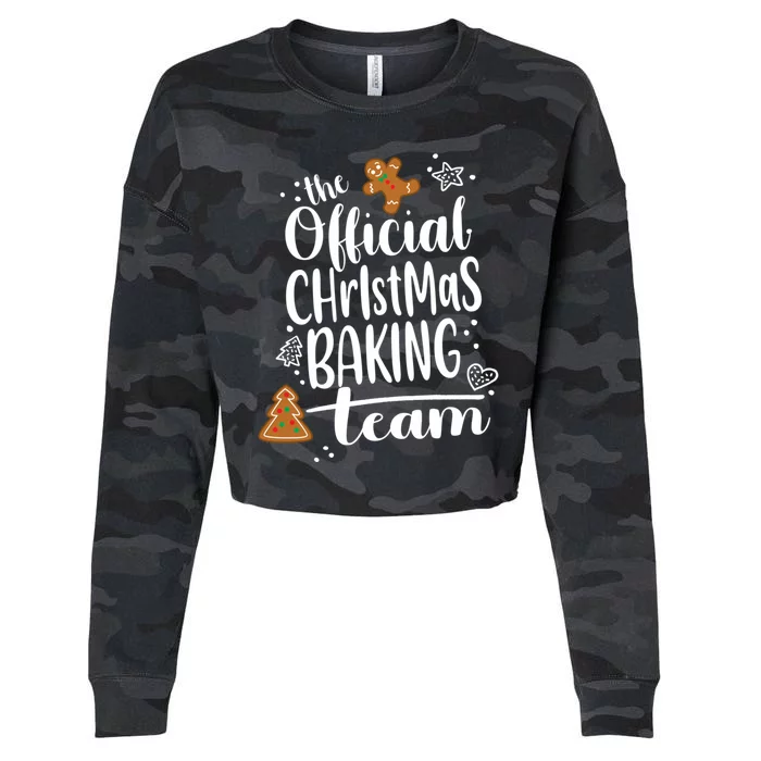 Christmas Gingerbread Cookie Baking Team Crew Gift Cropped Pullover Crew