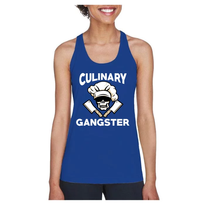 Culinary Gangster Chef Gift Women's Racerback Tank