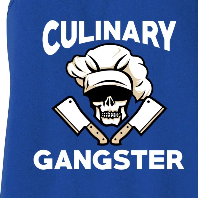 Culinary Gangster Chef Gift Women's Racerback Tank