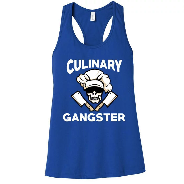 Culinary Gangster Chef Gift Women's Racerback Tank