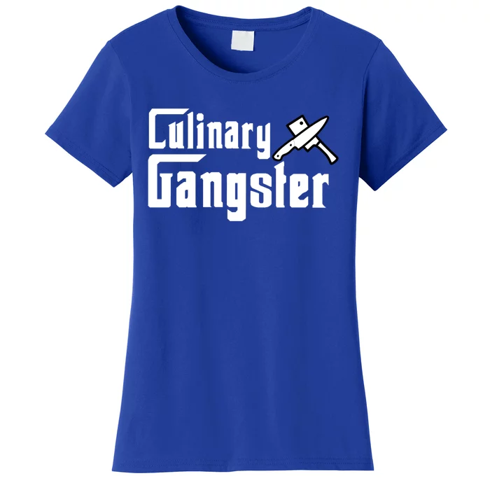 Culinary Gangster Cool Chef Cutlery Gift Hooded Gift Women's T-Shirt