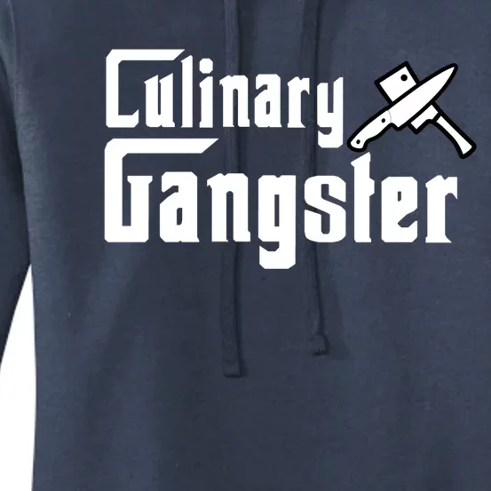 Culinary Gangster Cool Chef Cutlery Gift Hooded Gift Women's Pullover Hoodie