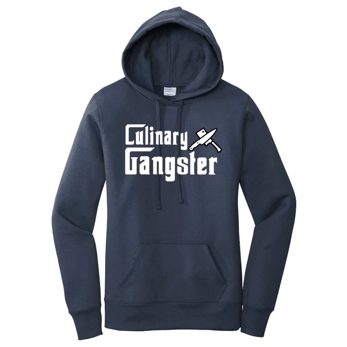 Culinary Gangster Cool Chef Cutlery Gift Hooded Gift Women's Pullover Hoodie