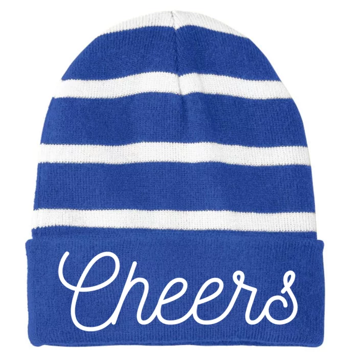 Cheers Gift Striped Beanie with Solid Band