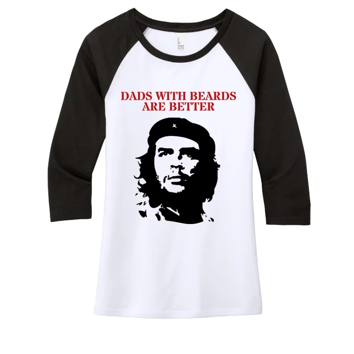 Che Guevara Dads With Beards Are Better Gift Women's Tri-Blend 3/4-Sleeve Raglan Shirt