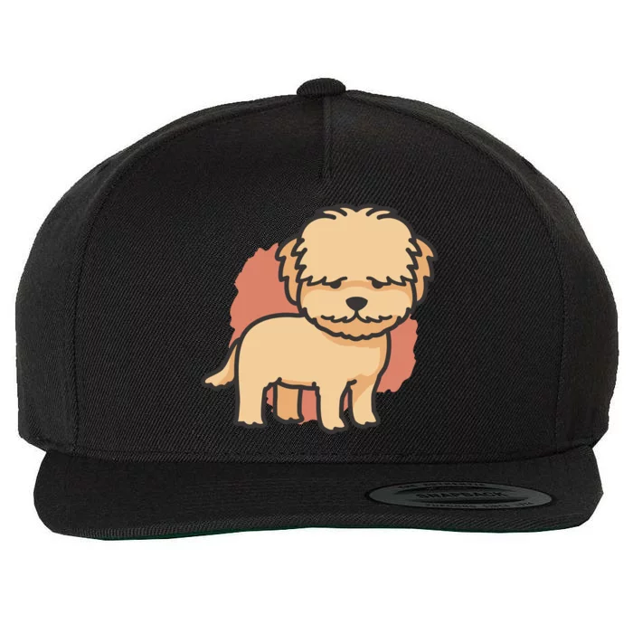 Cute Goldendoodle Dog Wool Snapback Cap