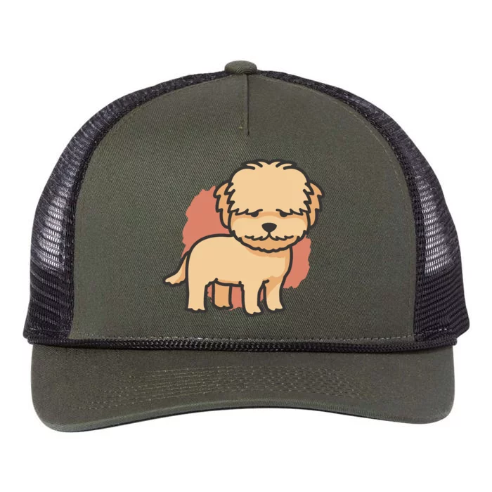 Cute Goldendoodle Dog Retro Rope Trucker Hat Cap