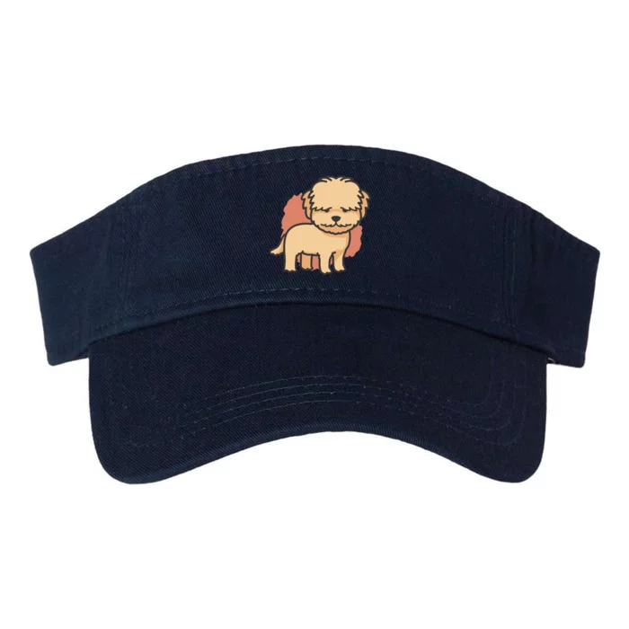 Cute Goldendoodle Dog Valucap Bio-Washed Visor