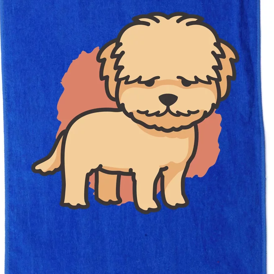 Cute Goldendoodle Dog Platinum Collection Golf Towel