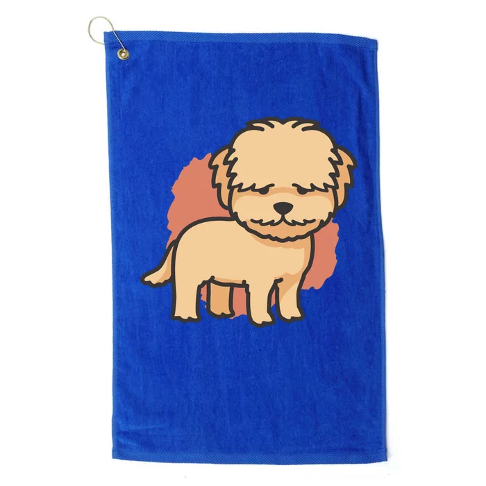 Cute Goldendoodle Dog Platinum Collection Golf Towel