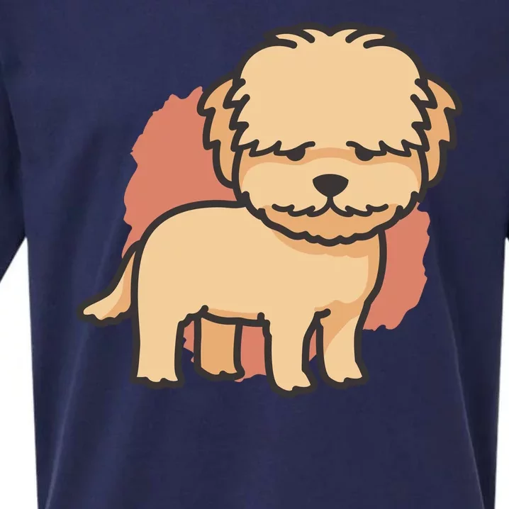 Cute Goldendoodle Dog Sueded Cloud Jersey T-Shirt