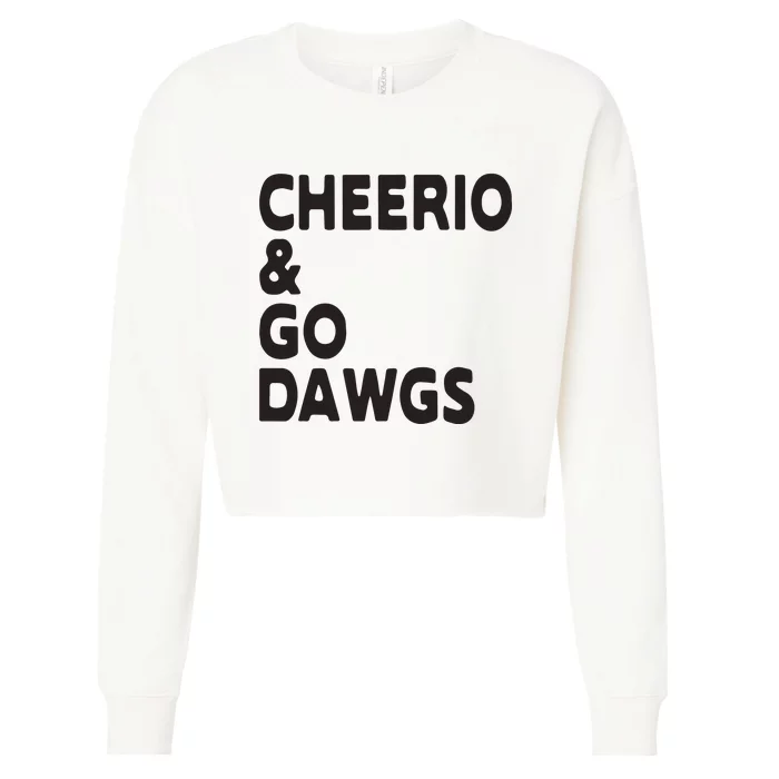 Cheerio Go Dawg Cropped Pullover Crew