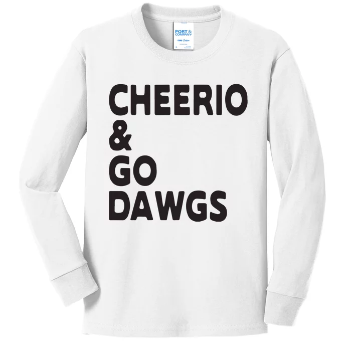 Cheerio Go Dawg Kids Long Sleeve Shirt