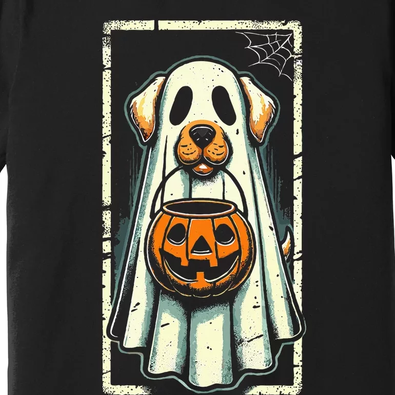 Cute Ghost Dog Women Halloween Funny Ghost Premium T-Shirt