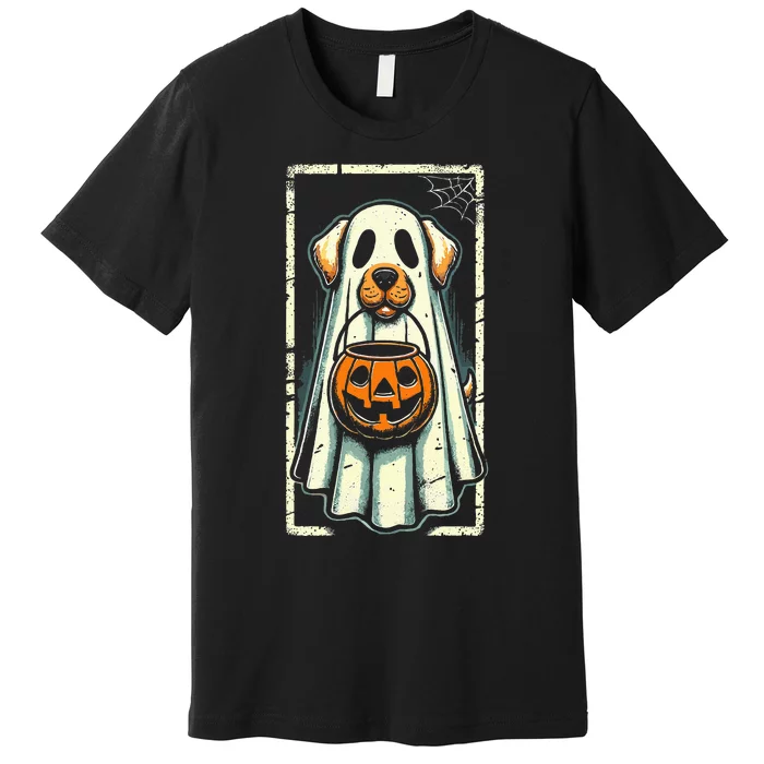 Cute Ghost Dog Women Halloween Funny Ghost Premium T-Shirt