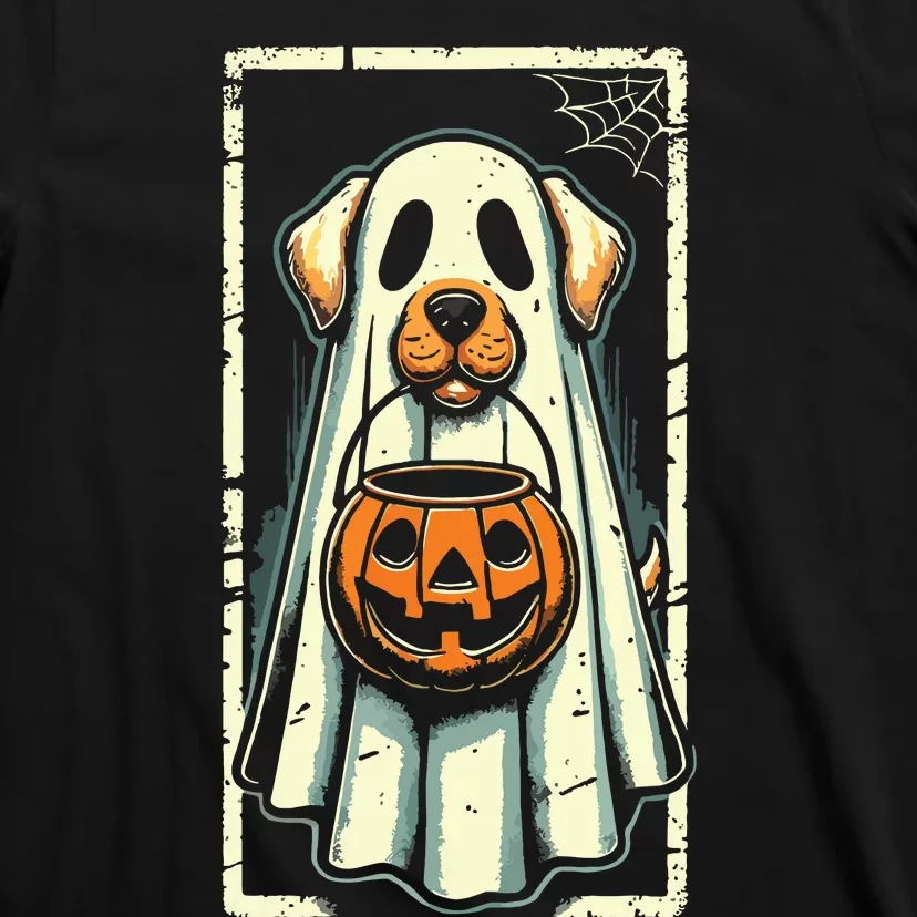 Cute Ghost Dog Halloween Funny Ghost T-Shirt