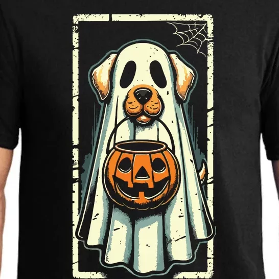 Cute Ghost Dog Halloween Funny Ghost Pajama Set