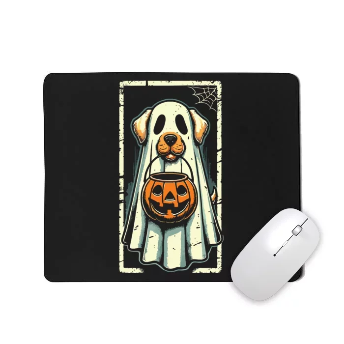 Cute Ghost Dog Halloween Funny Ghost Mousepad