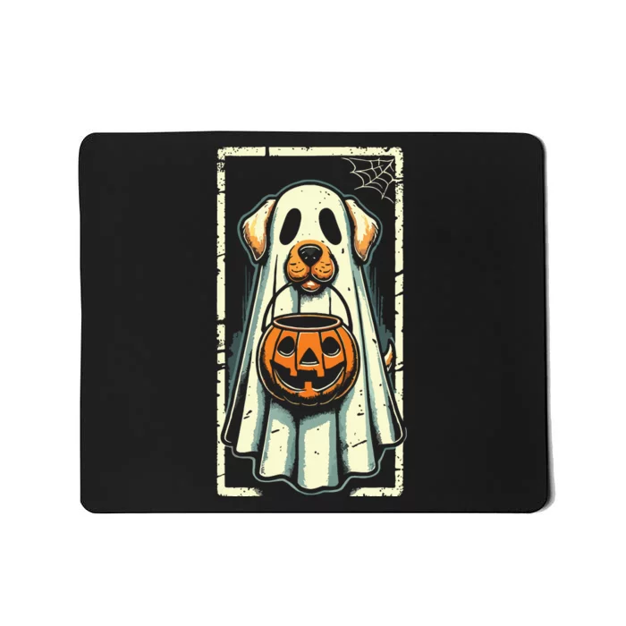 Cute Ghost Dog Halloween Funny Ghost Mousepad