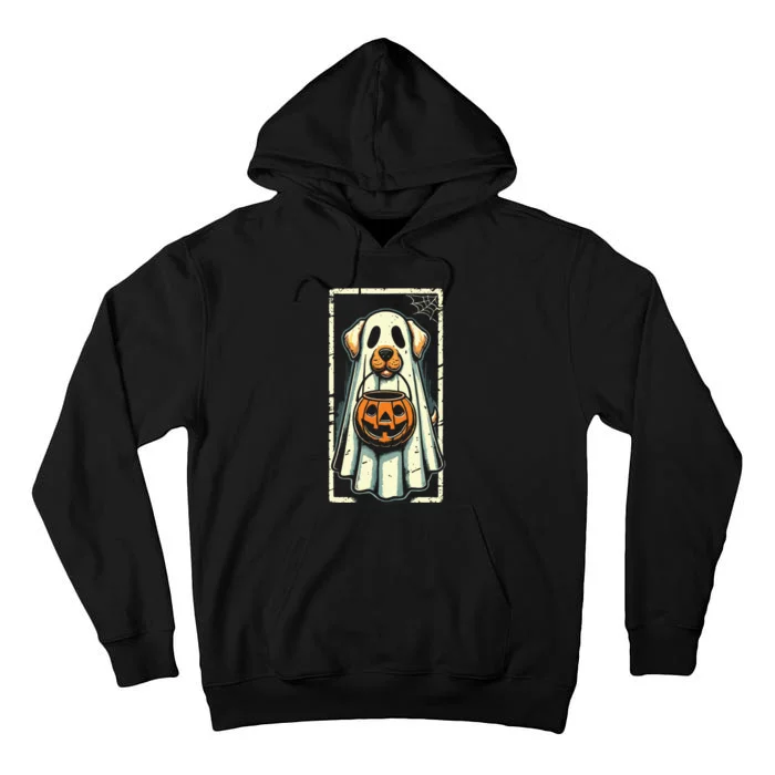 Cute Ghost Dog Halloween Funny Ghost Tall Hoodie