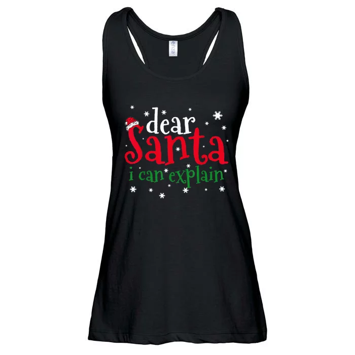 Christmas Gift Dear Santa I Can Explain Bad Behavior Funny Ladies Essential Flowy Tank