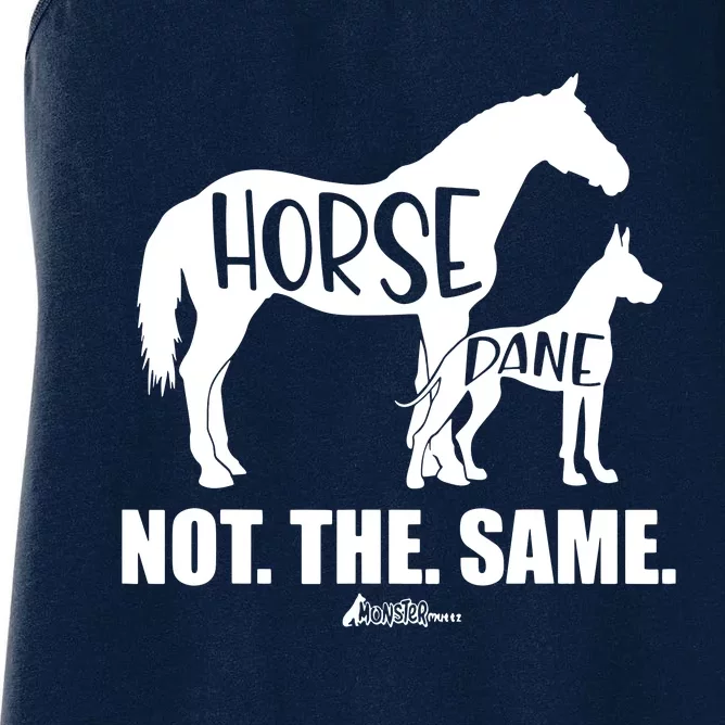 Cute Great Dane Top Funny Dog Mom Horse Dane Not The Same Women's Racerback Tank