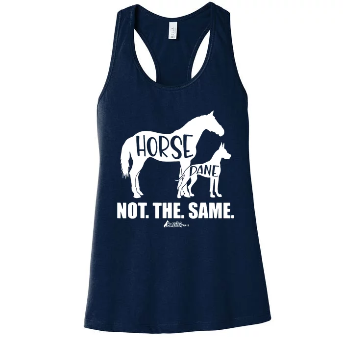 Cute Great Dane Top Funny Dog Mom Horse Dane Not The Same Women's Racerback Tank