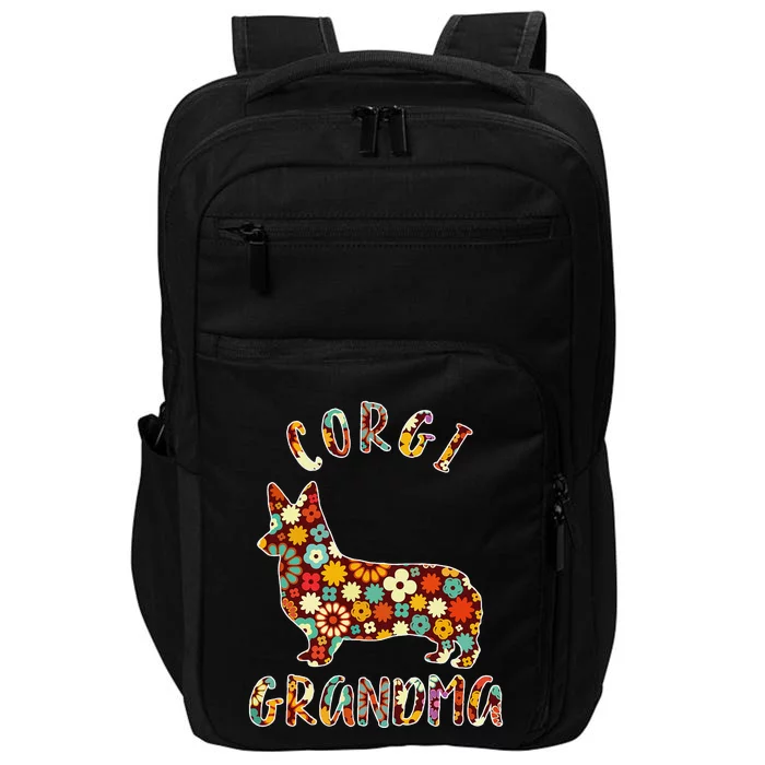 Corgi Grandma Dog Grandma Funny Corgi Owner Impact Tech Backpack