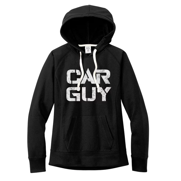 Car Guy Distressed Women's Fleece Hoodie