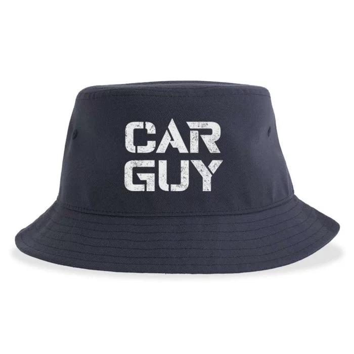 Car Guy Distressed Sustainable Bucket Hat