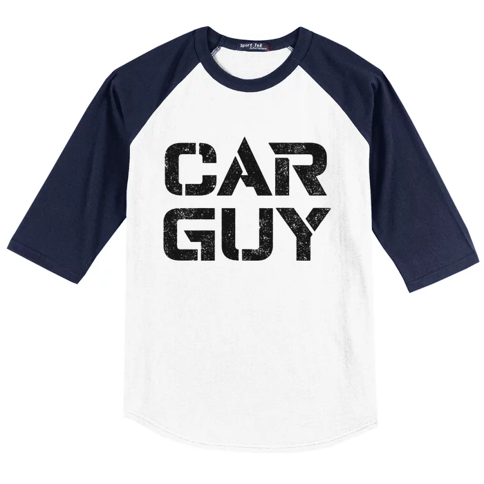 Car Guy Distressed Baseball Sleeve Shirt