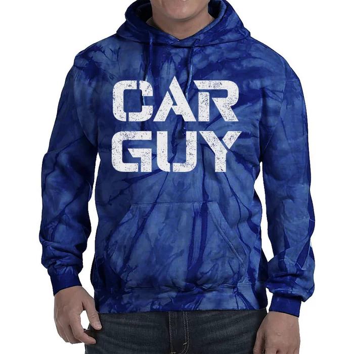 Car Guy Distressed Tie Dye Hoodie