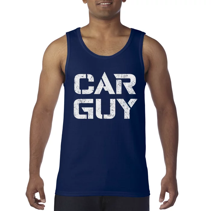 Car Guy Distressed Tank Top