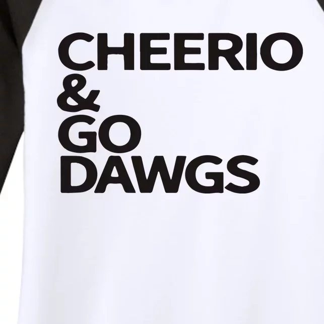 Cheerio Go Dawg.S Women's Tri-Blend 3/4-Sleeve Raglan Shirt