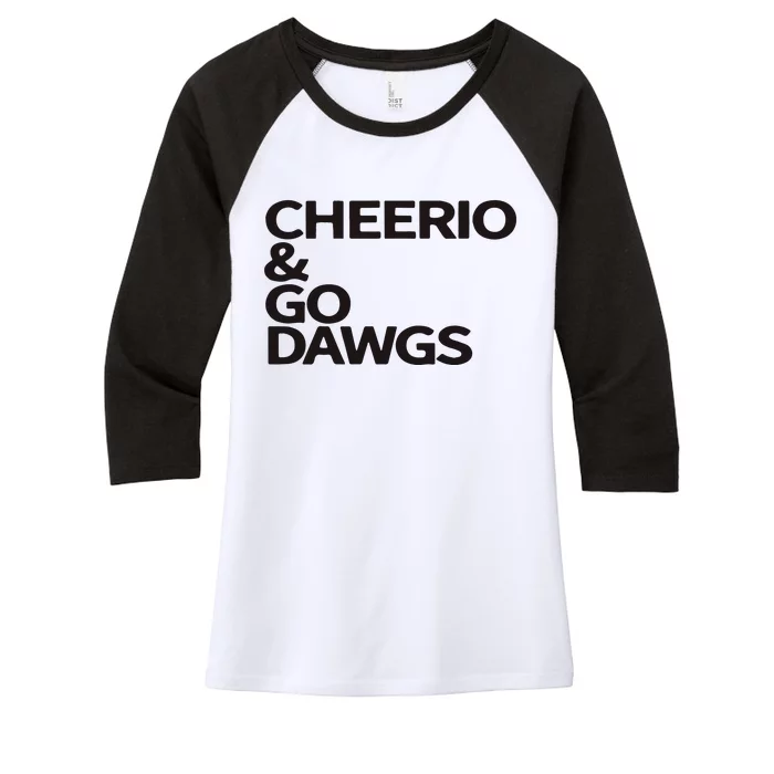 Cheerio Go Dawg.S Women's Tri-Blend 3/4-Sleeve Raglan Shirt