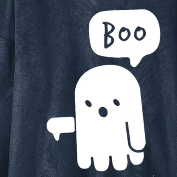 Cute Ghost Dislike Ghost Boo Spooky Fans Halloween Season Gift Hooded Wearable Blanket