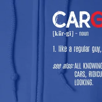 Car Guy Definition Cute Gift Mechanic Funny Gift Cute Gift Car Lover Collectors Full Zip Hoodie