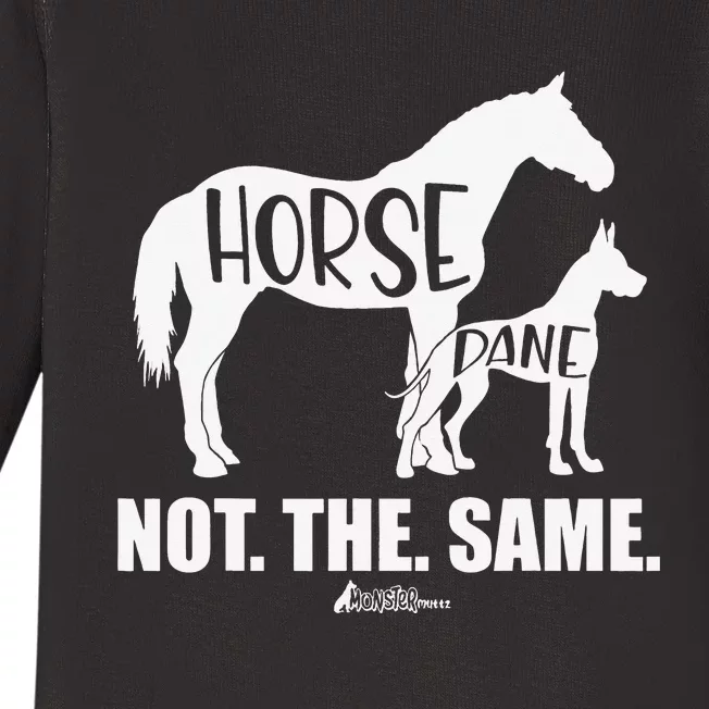 Cute Great Dane Top Funny Dog Mom Horse Dane Not The Same Baby Long Sleeve Bodysuit