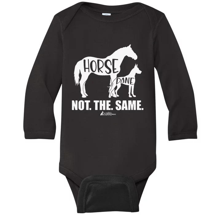 Cute Great Dane Top Funny Dog Mom Horse Dane Not The Same Baby Long Sleeve Bodysuit