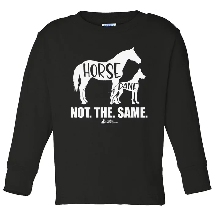 Cute Great Dane Top Funny Dog Mom Horse Dane Not The Same Toddler Long Sleeve Shirt